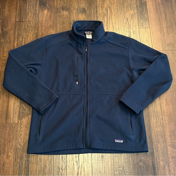 Patagonia Other - Patagonia Synchilla Full Zip Fleece Large Jacket Navy W/ Keeneland Embroidery